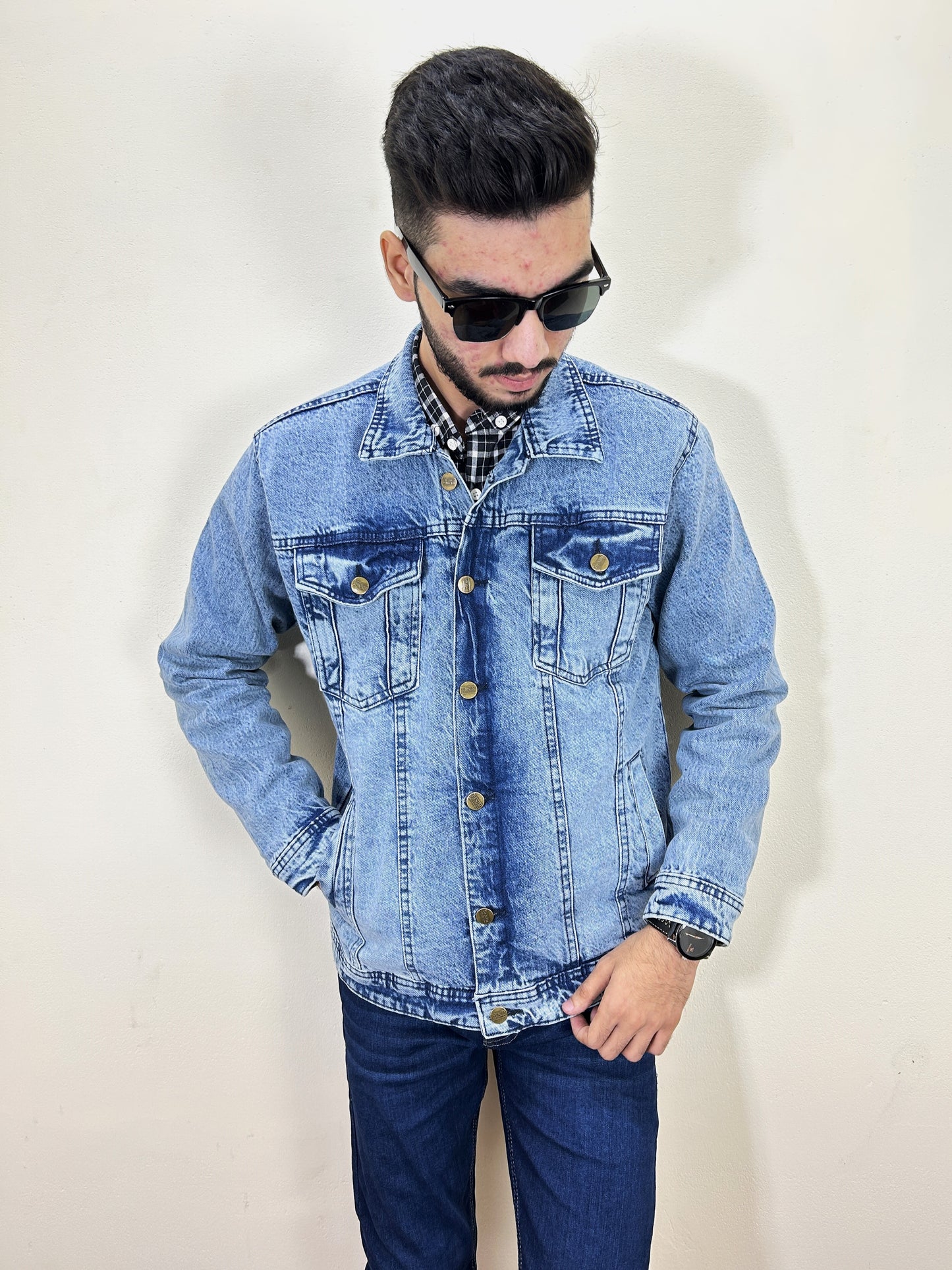 Sharp Blue Men's Denim Jacket MJ16