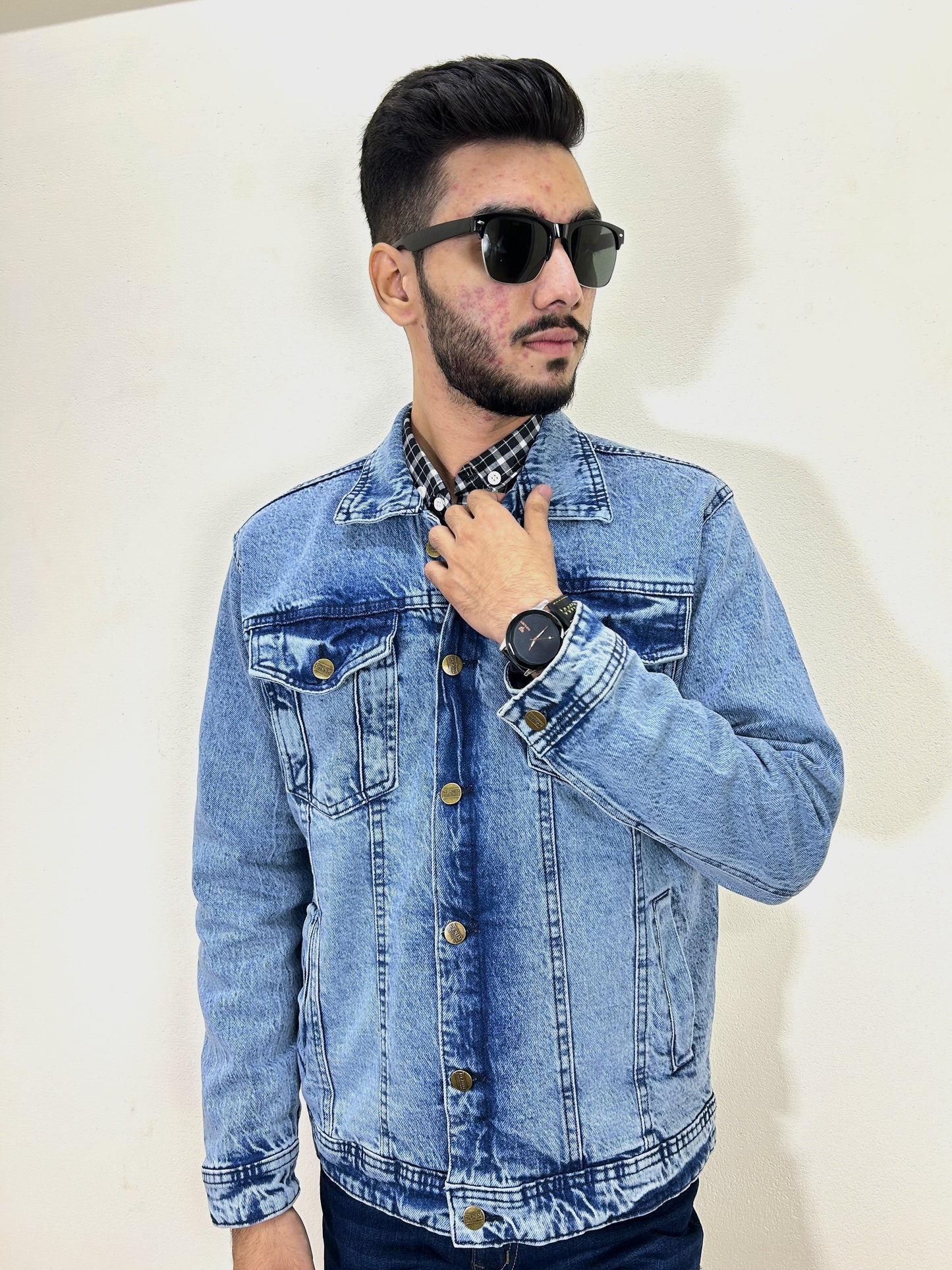 Sharp Blue Men's Denim Jacket MJ16