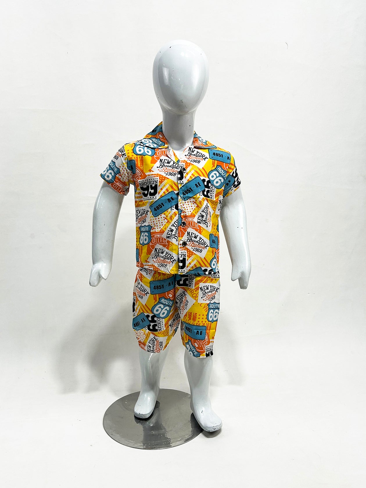 1Yr - 4Yrs Linen Co-ord Set For Kids SF BS383