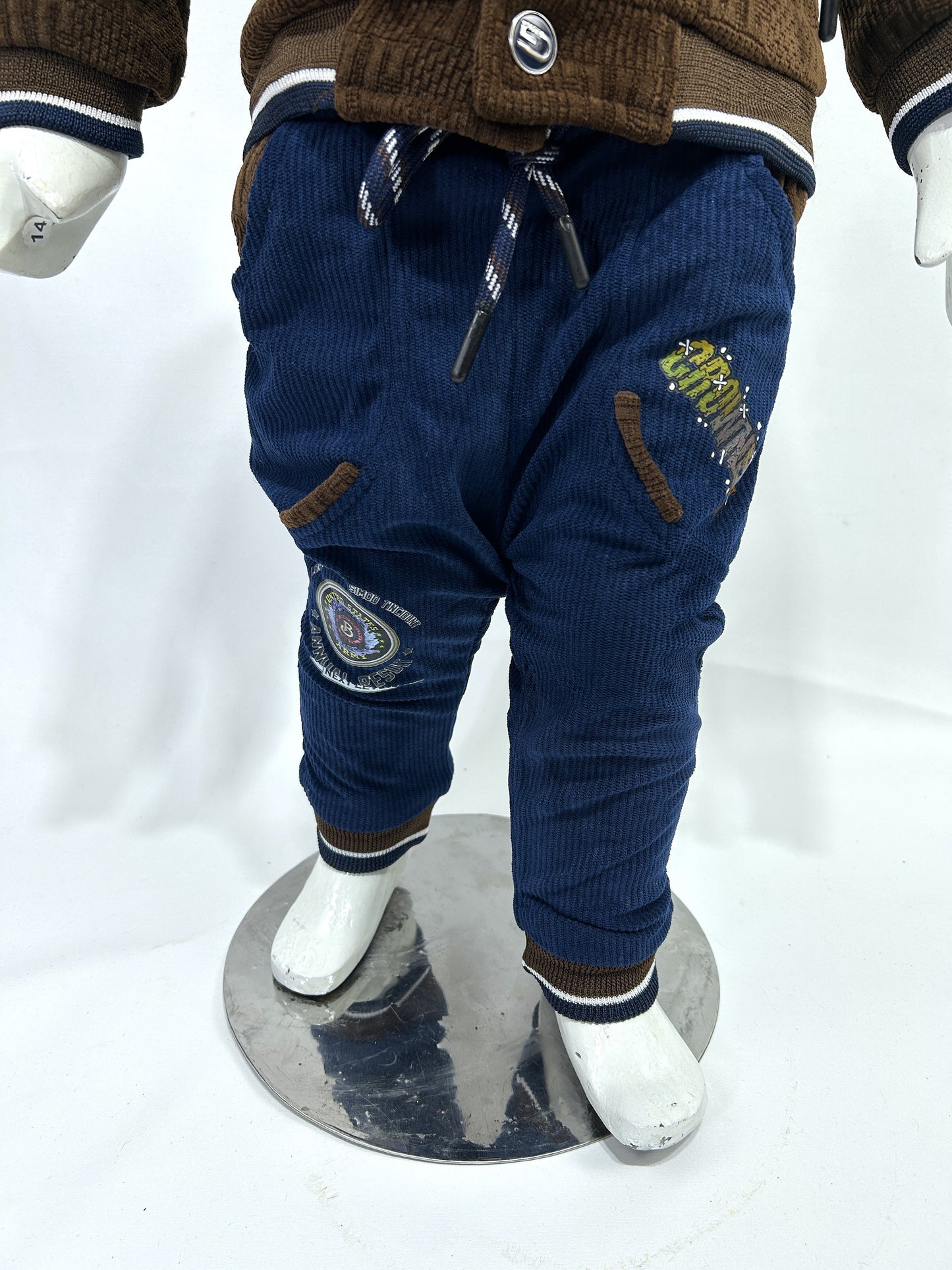 1Yr - 4Yrs Dark Brown Fleece Suit For Kids AJ BS501