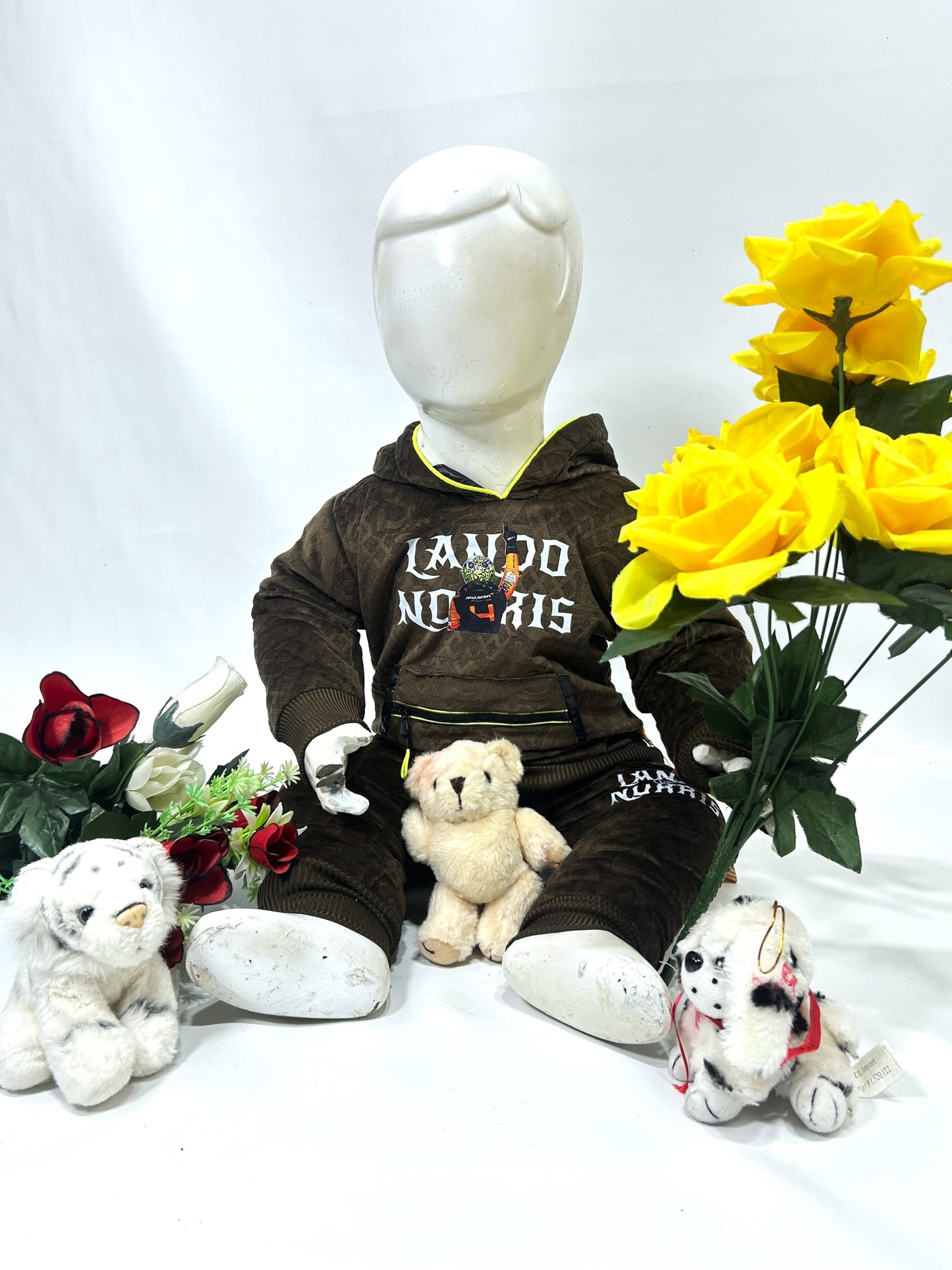 3Mth - 9Mth Brown Fleece Baba Suit For Newborns AJ NBS585