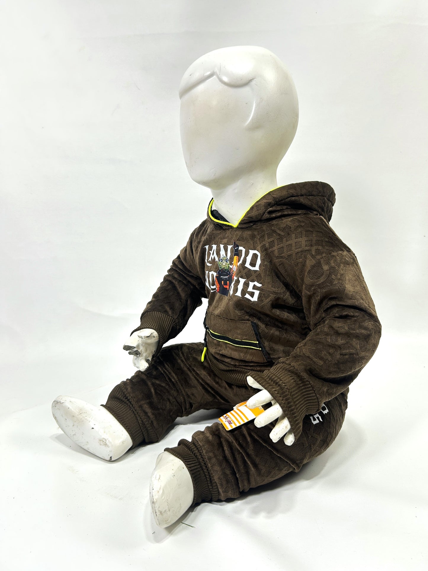 3Mth - 9Mth Brown Fleece Baba Suit For Newborns AJ NBS585