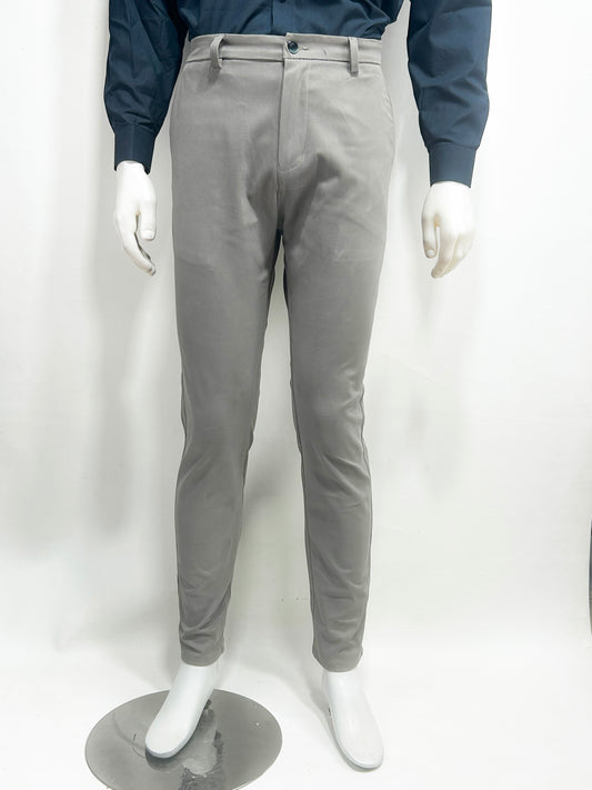 Ash Grey Cotton Chino Pant For Men MCP28