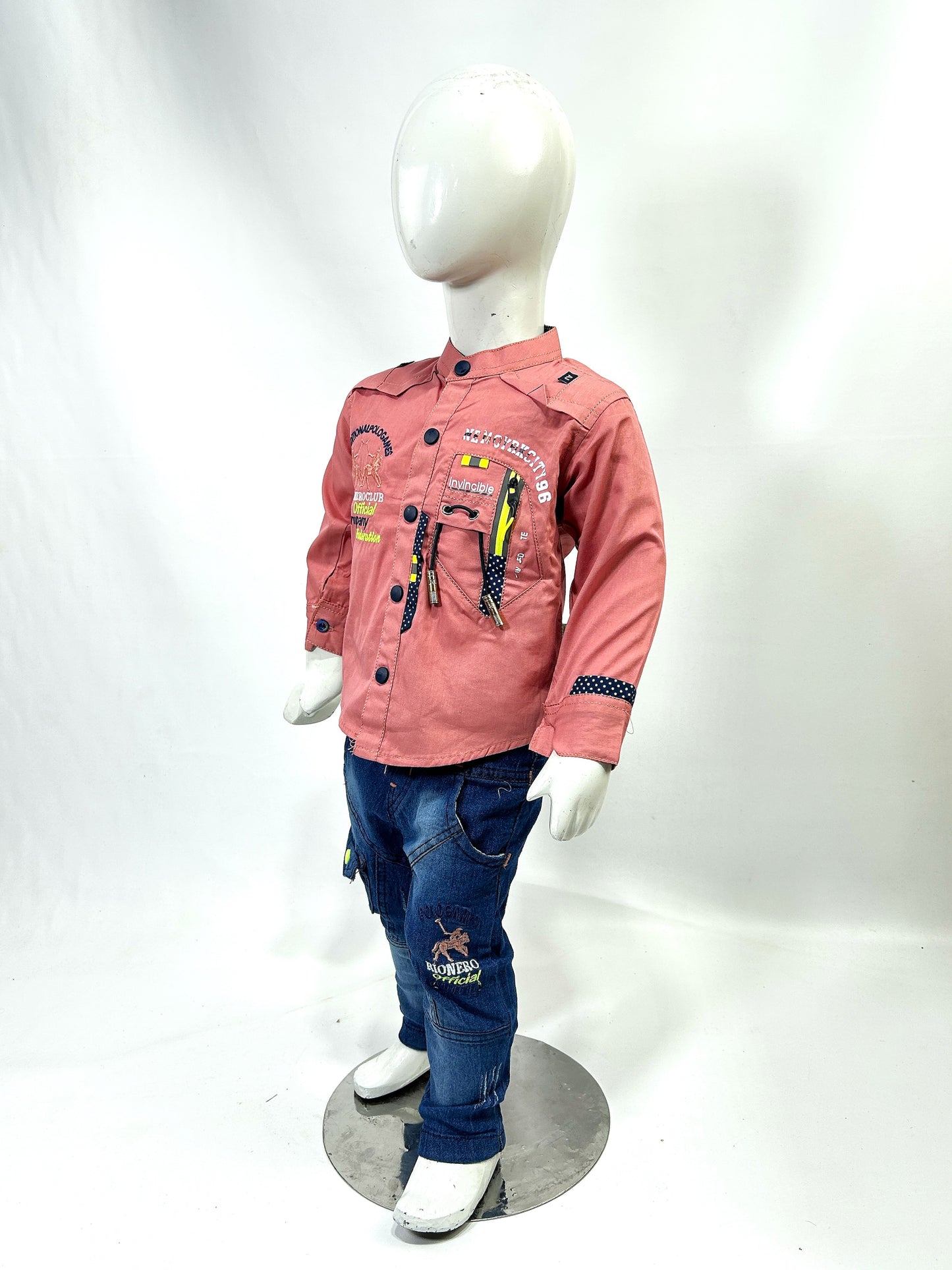 1Yr - 4Yrs Rionero Pink Full Sleeve Suit For Kids AJ BS519