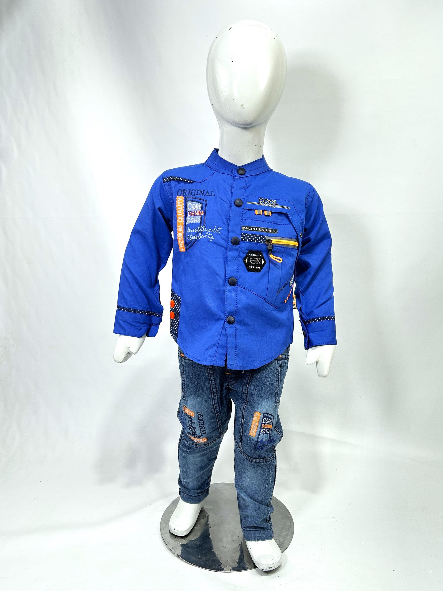 1Yr - 4Yrs Core Blue Full Sleeve Suit For Kids AJ BS525