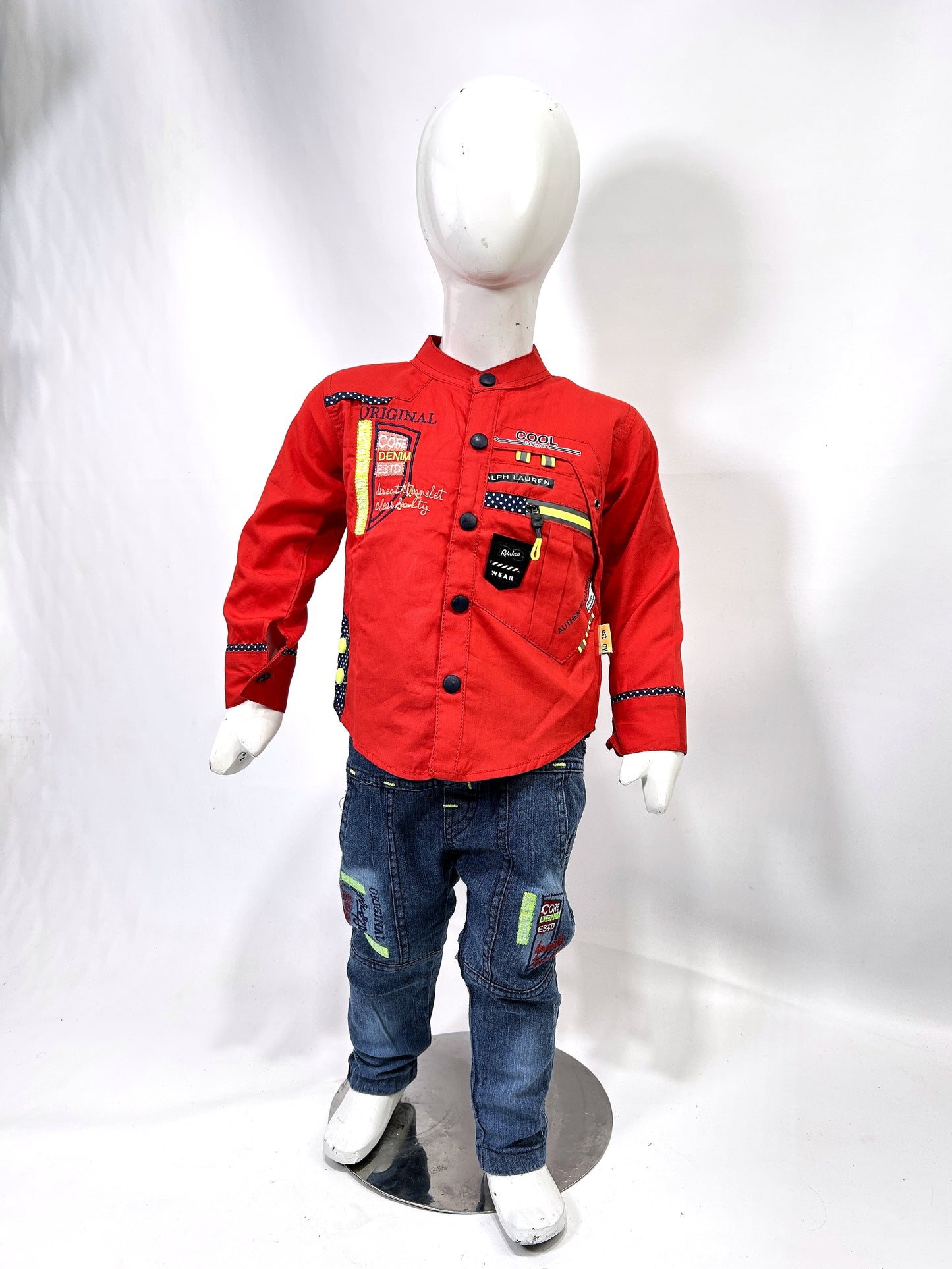 1Yr - 4Yrs Core Red Full Sleeve Suit For Kids AJ BS526
