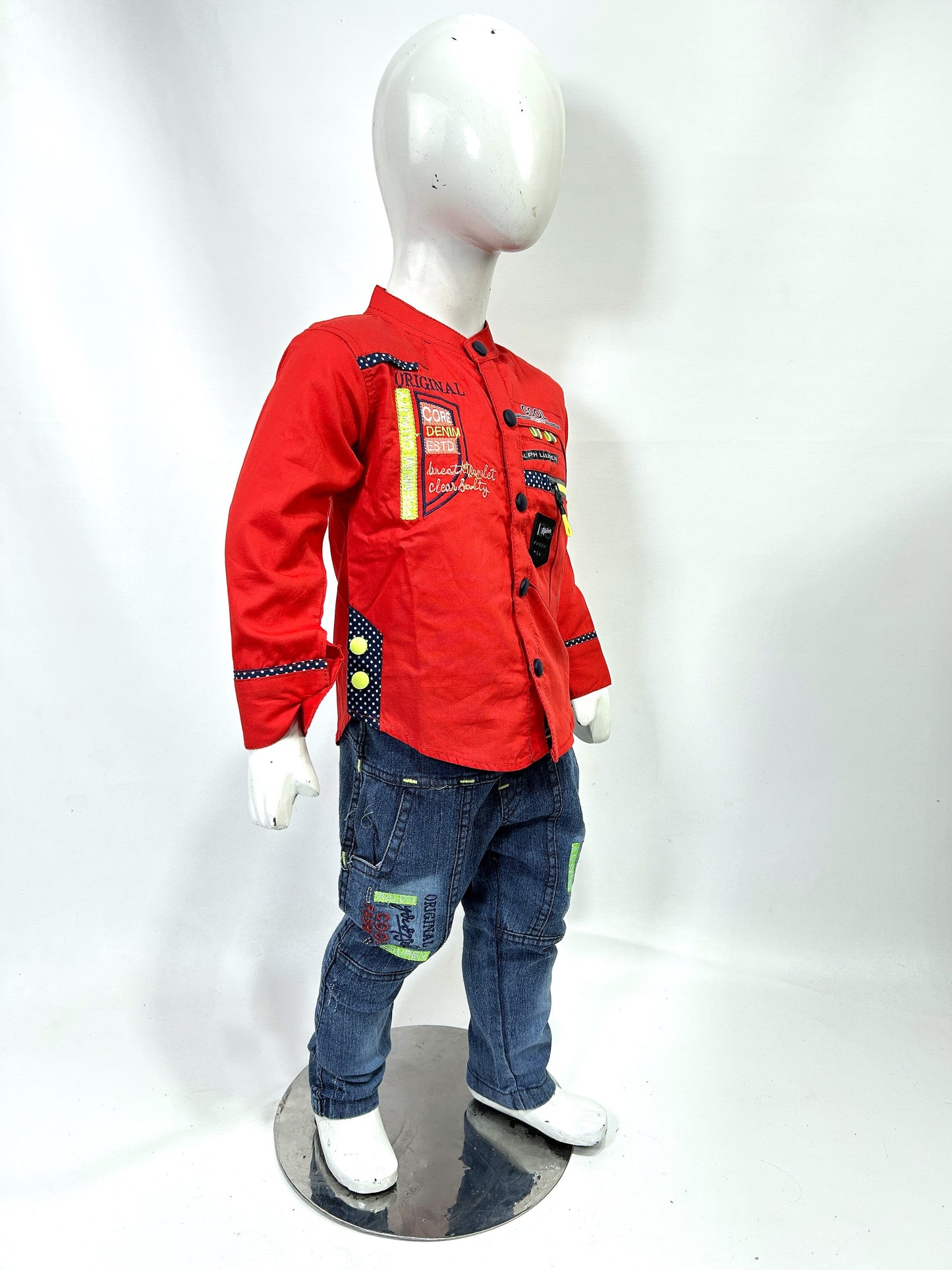 1Yr - 4Yrs Core Red Full Sleeve Suit For Kids AJ BS526