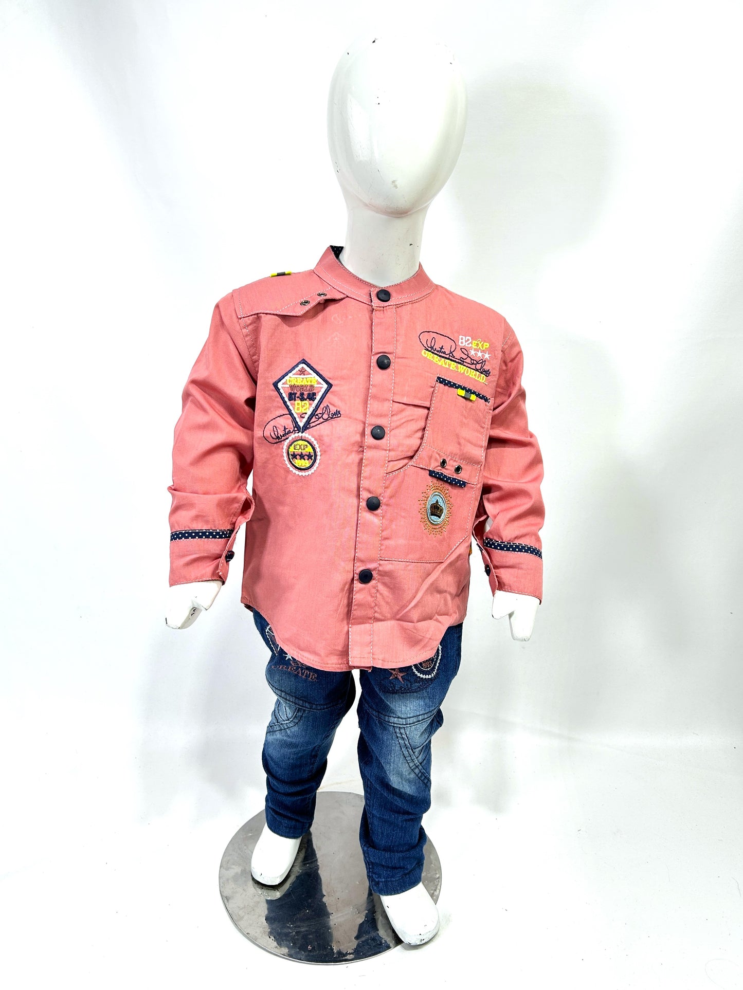 1Yr - 4Yrs 82 Pink Full Sleeve Suit For Kids AJ BS516