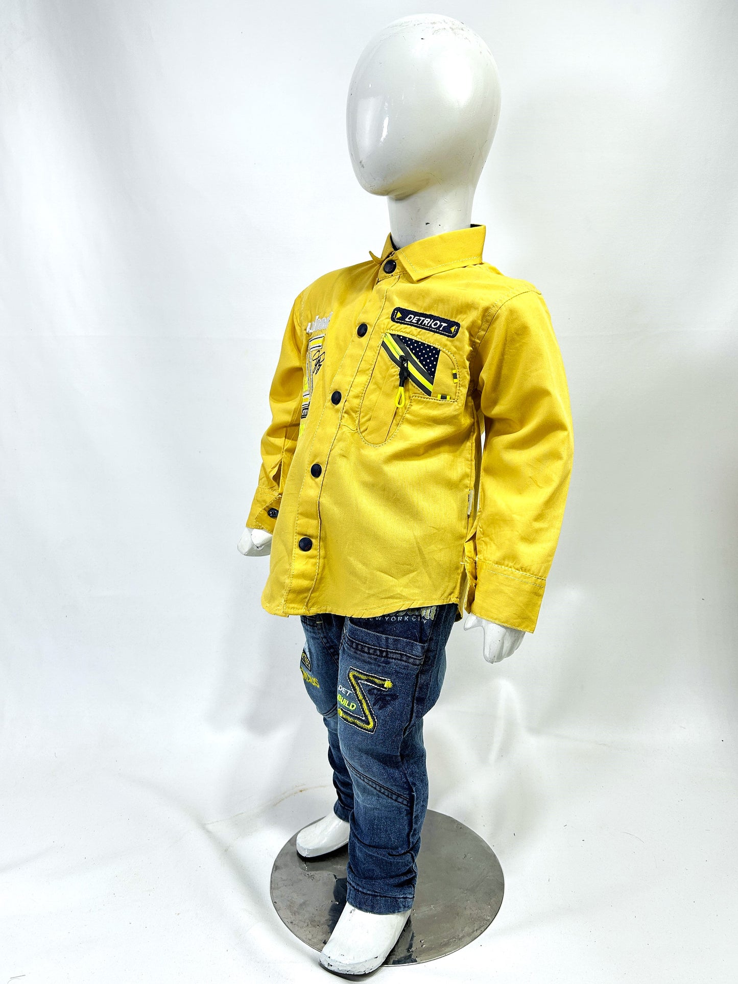 1Yr - 4Yrs ADD Yellow Full Sleeve Suit For Kids AJ BS517