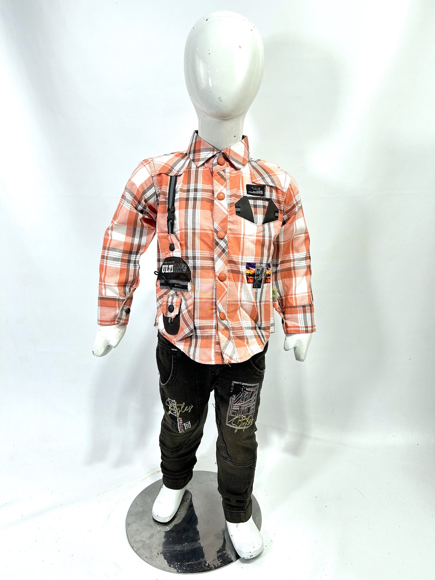 1Yr - 4Yrs Ulti Peach Full Sleeve Suit For Kids AJ BS512