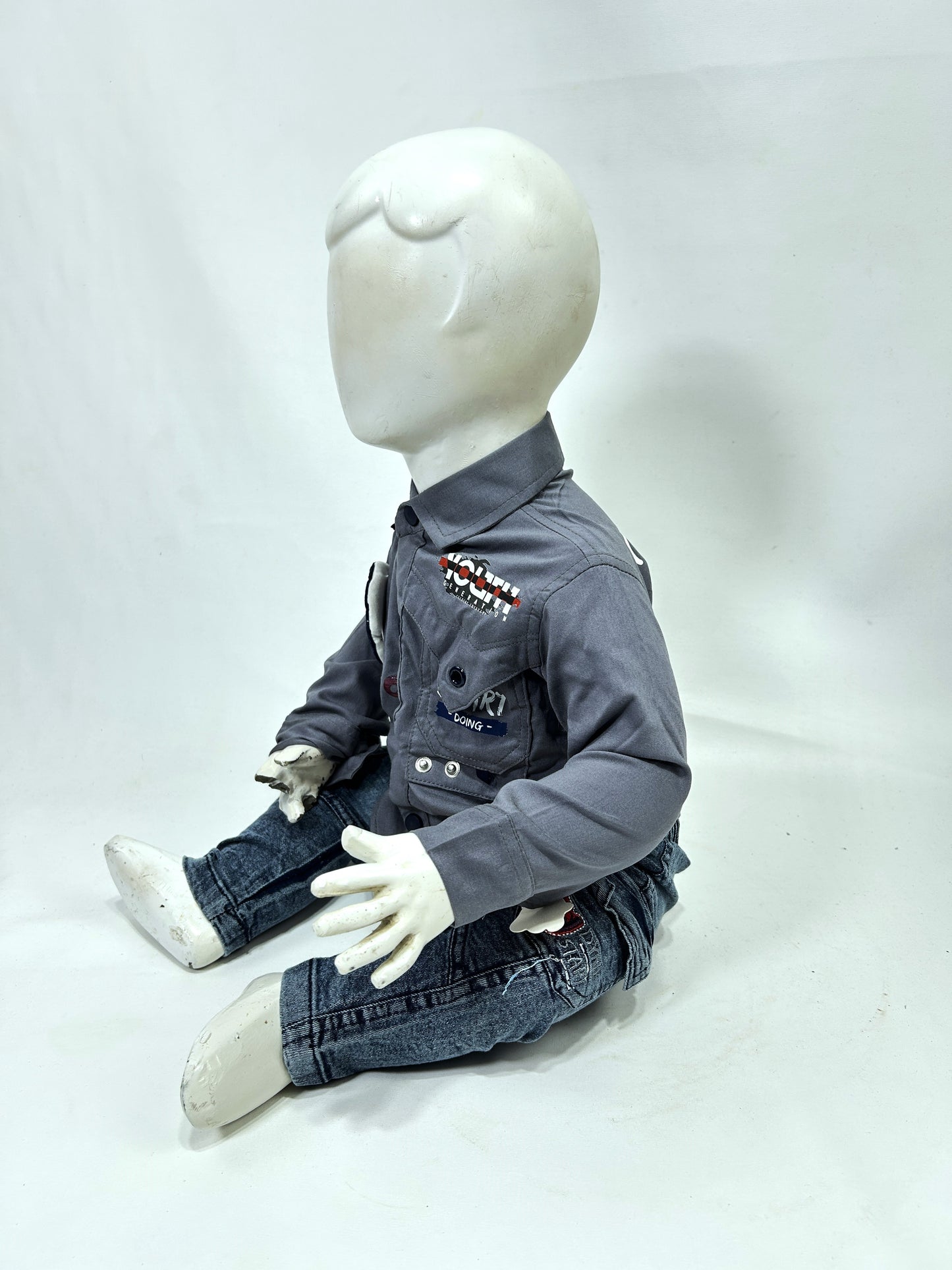 3Mth - 9Mth Tokyo Grey Baba Suit For Newborns AJ NBS580