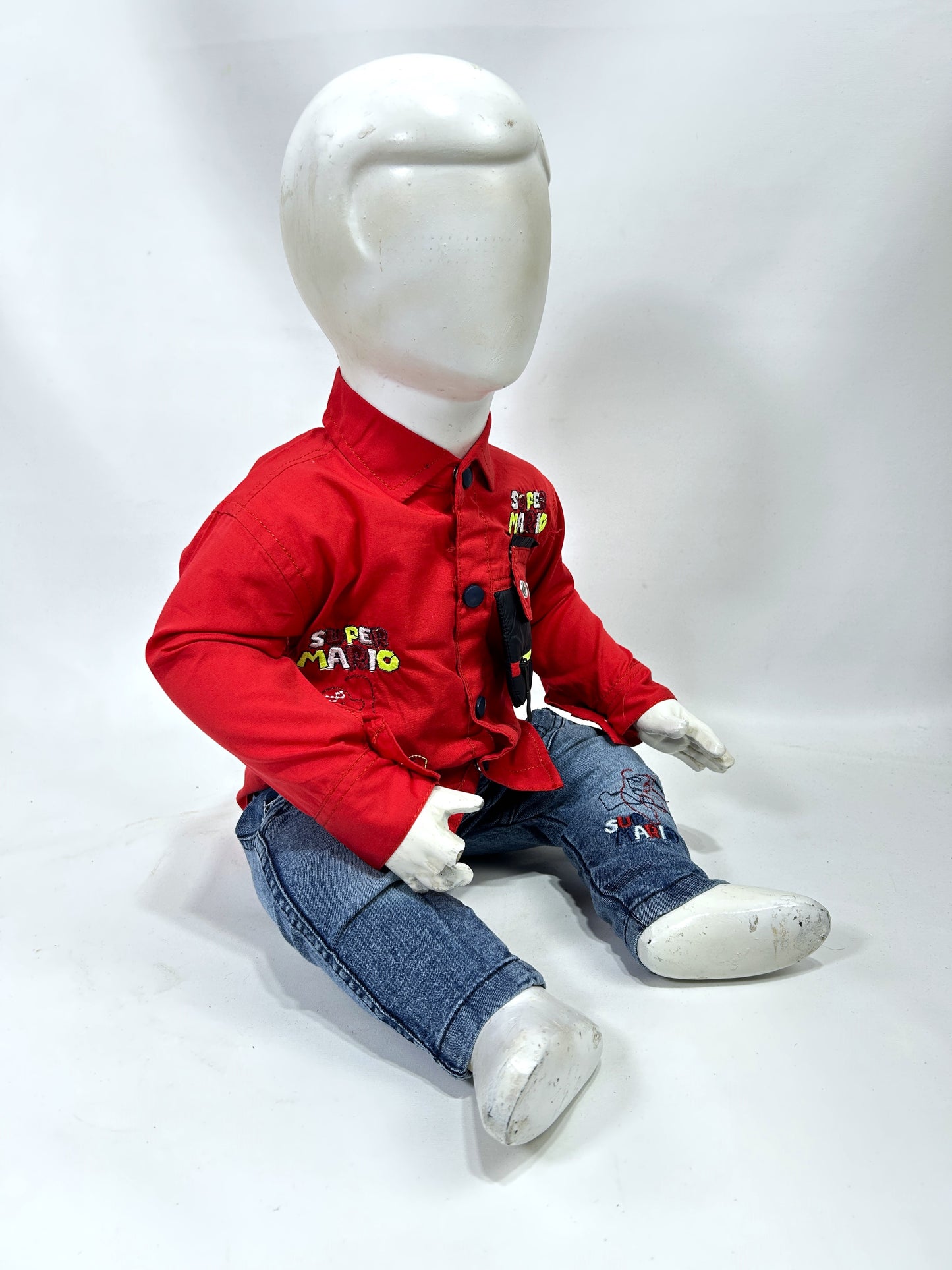 3Mth - 9Mth Mario Red Baba Suit For Newborns AJ NBS583