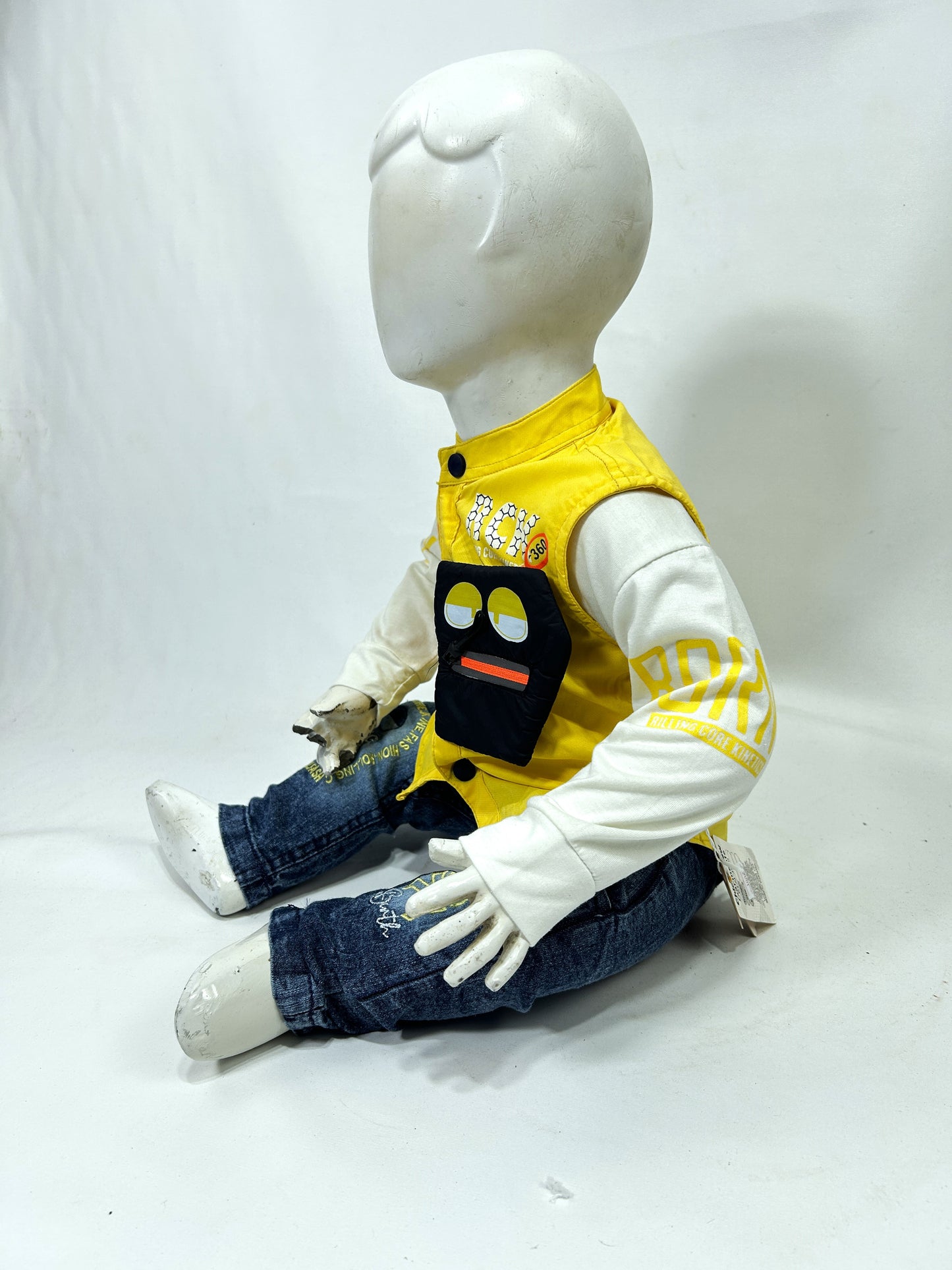 3Mth - 9Mth 3Pcs RCK Yellow Baba Suit For Newborns AJ NBS579