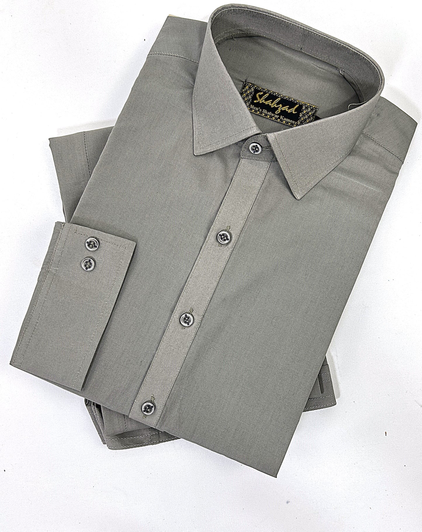 806/A Men's Cotton Kameez Shalwar Stitched Suit Grey 04 MSK242