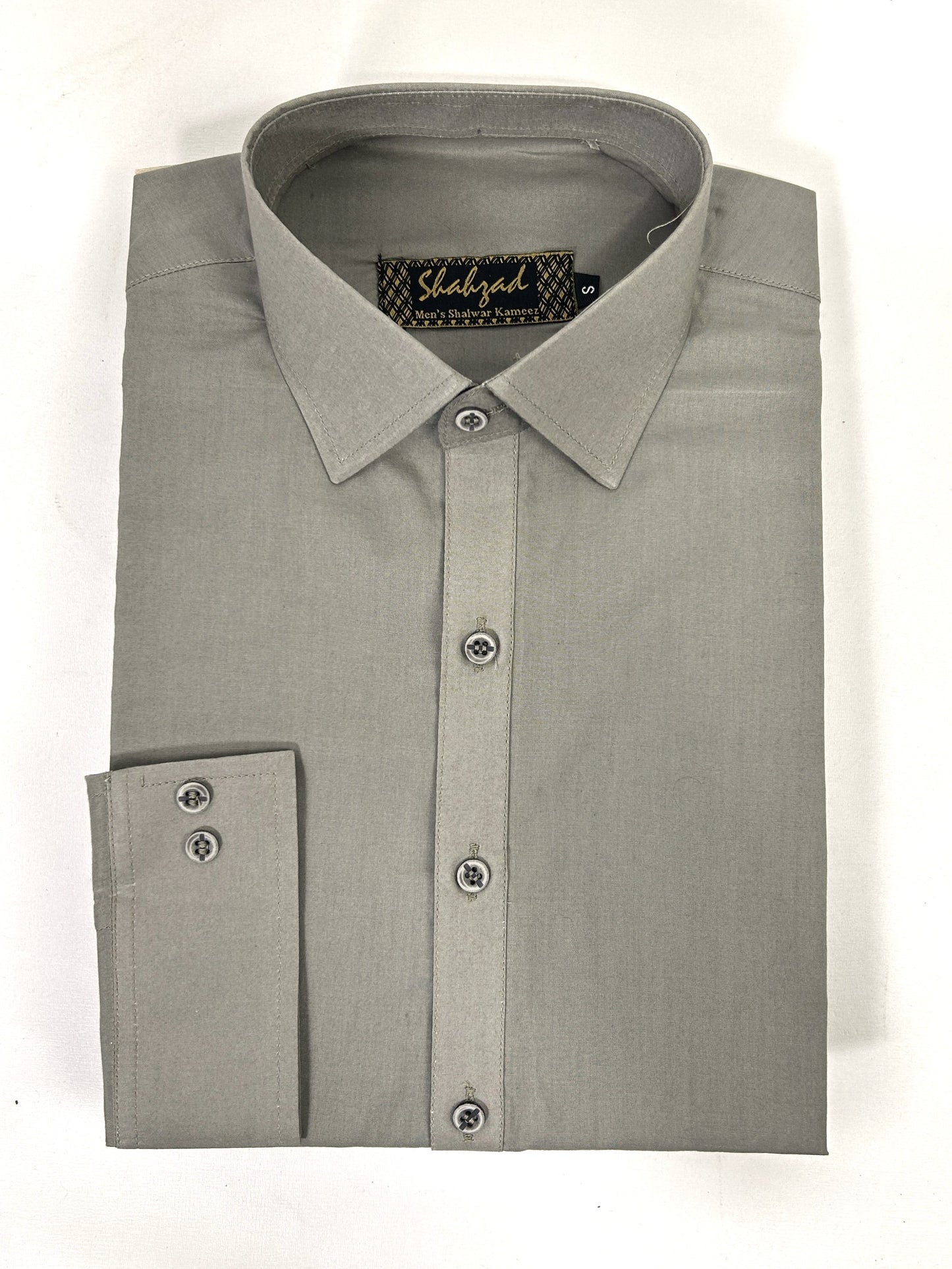806/A Men's Cotton Kameez Shalwar Stitched Suit Grey 04 MSK242