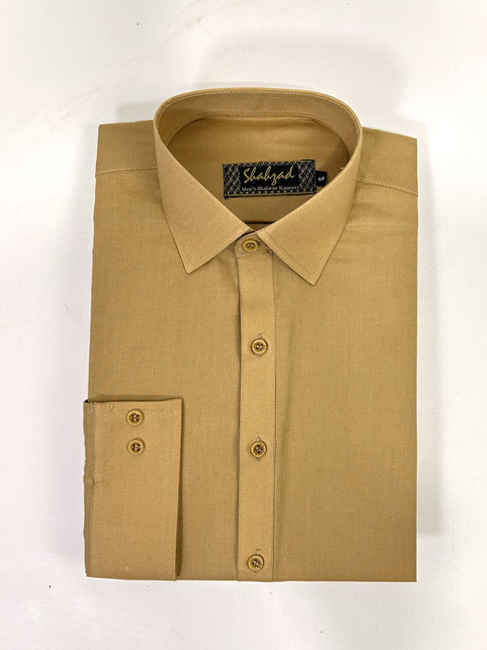 806/A Men's Cotton Kameez Shalwar Stitched Suit Sand Brown 01 MSK245