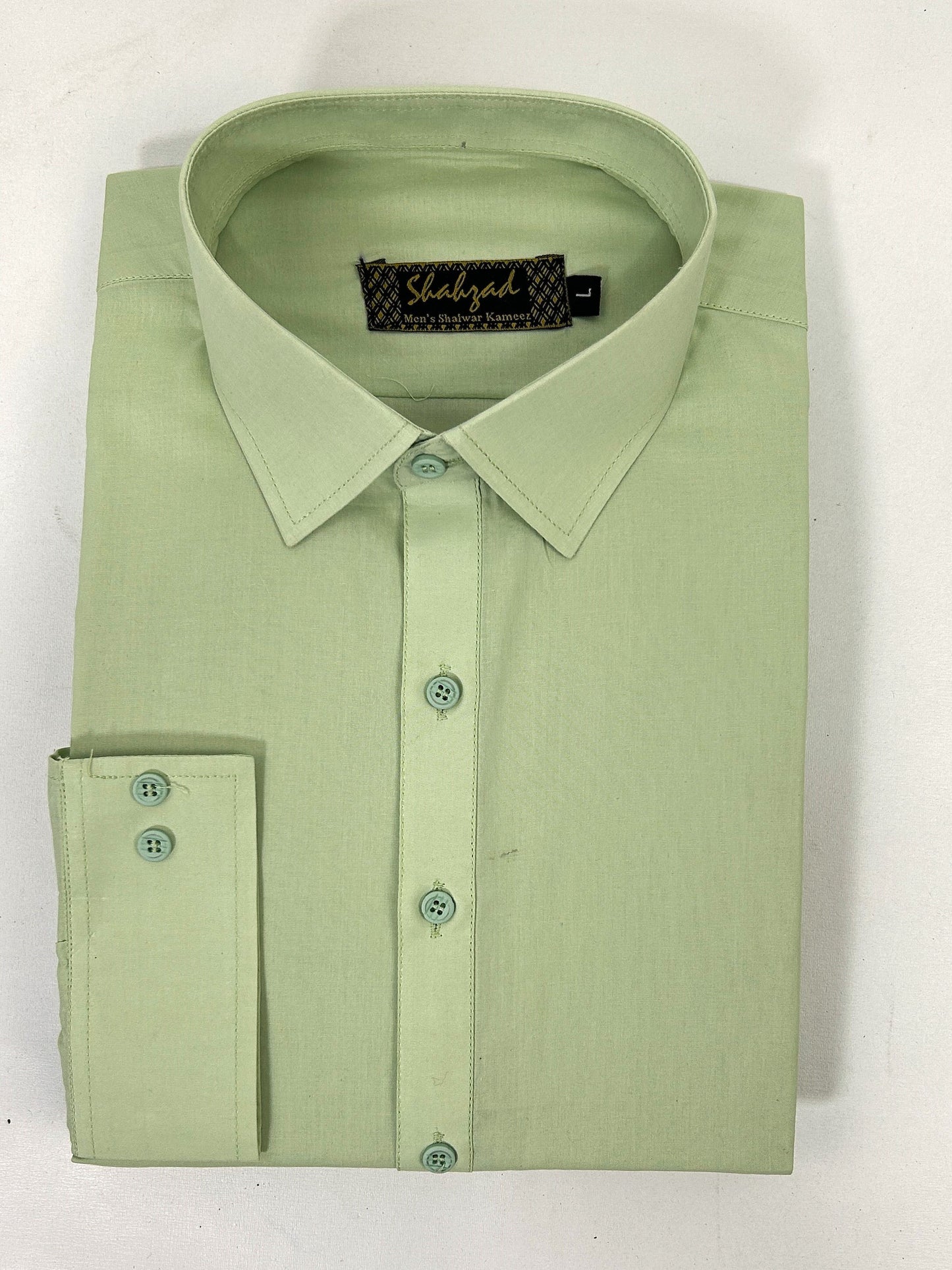 806/A Men's Cotton Kameez Shalwar Stitched Suit Green 05 MSK243