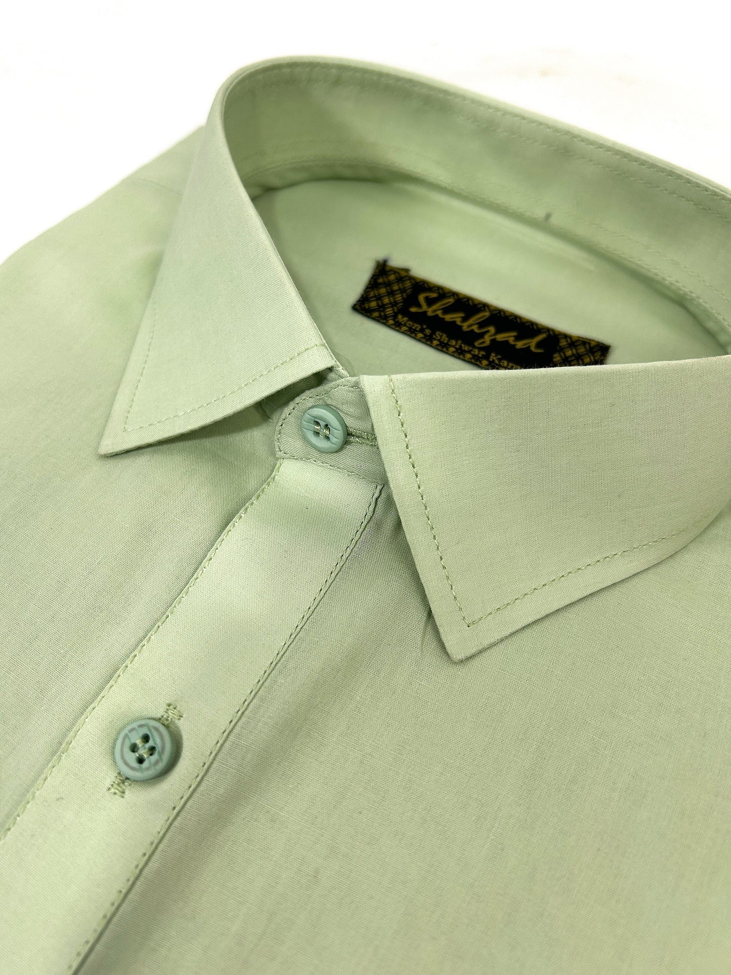 806/A Men's Cotton Kameez Shalwar Stitched Suit Green 05 MSK243