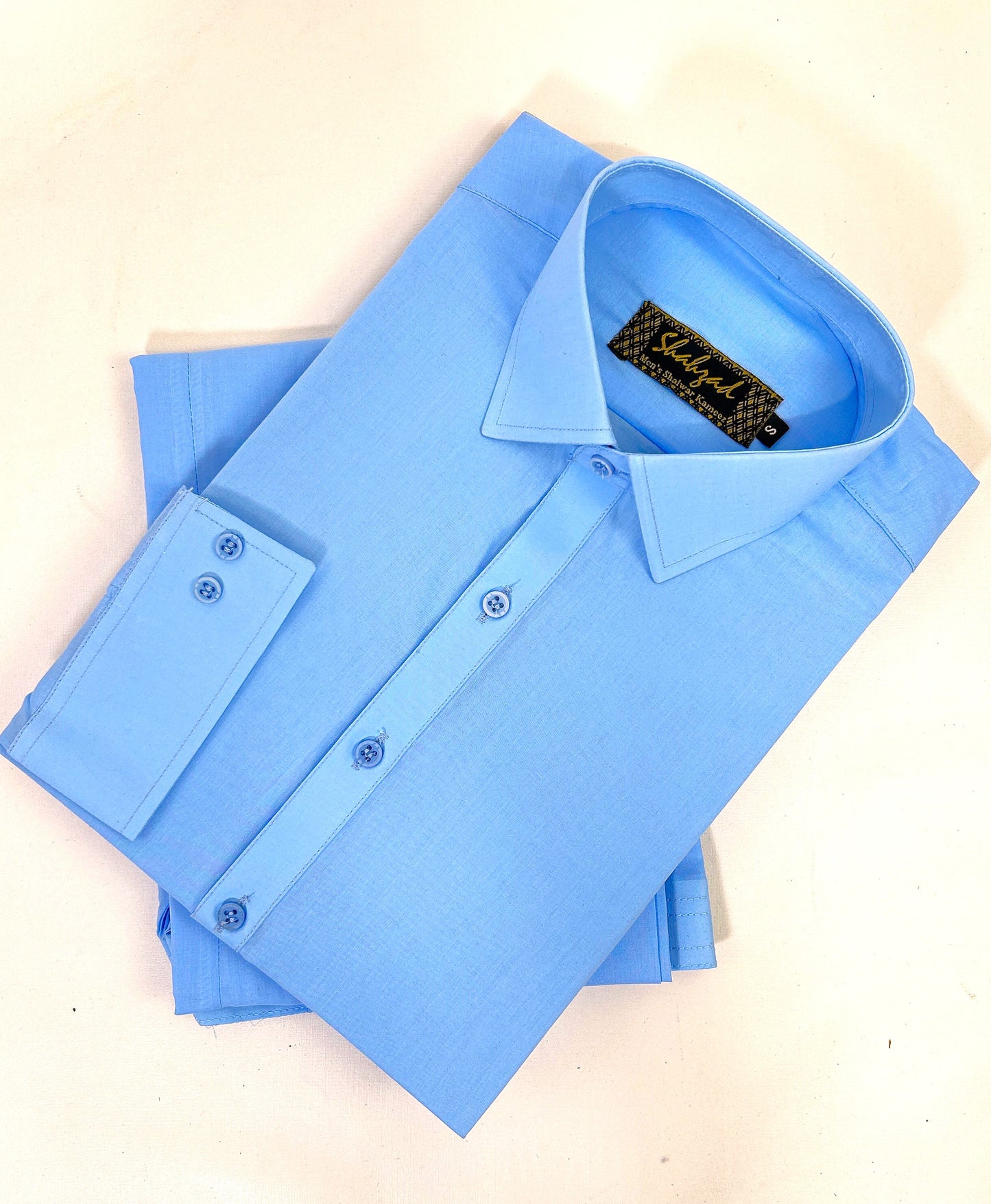 806/A Men's Cotton Kameez Shalwar Stitched Suit Sky Blue 02 MSK244