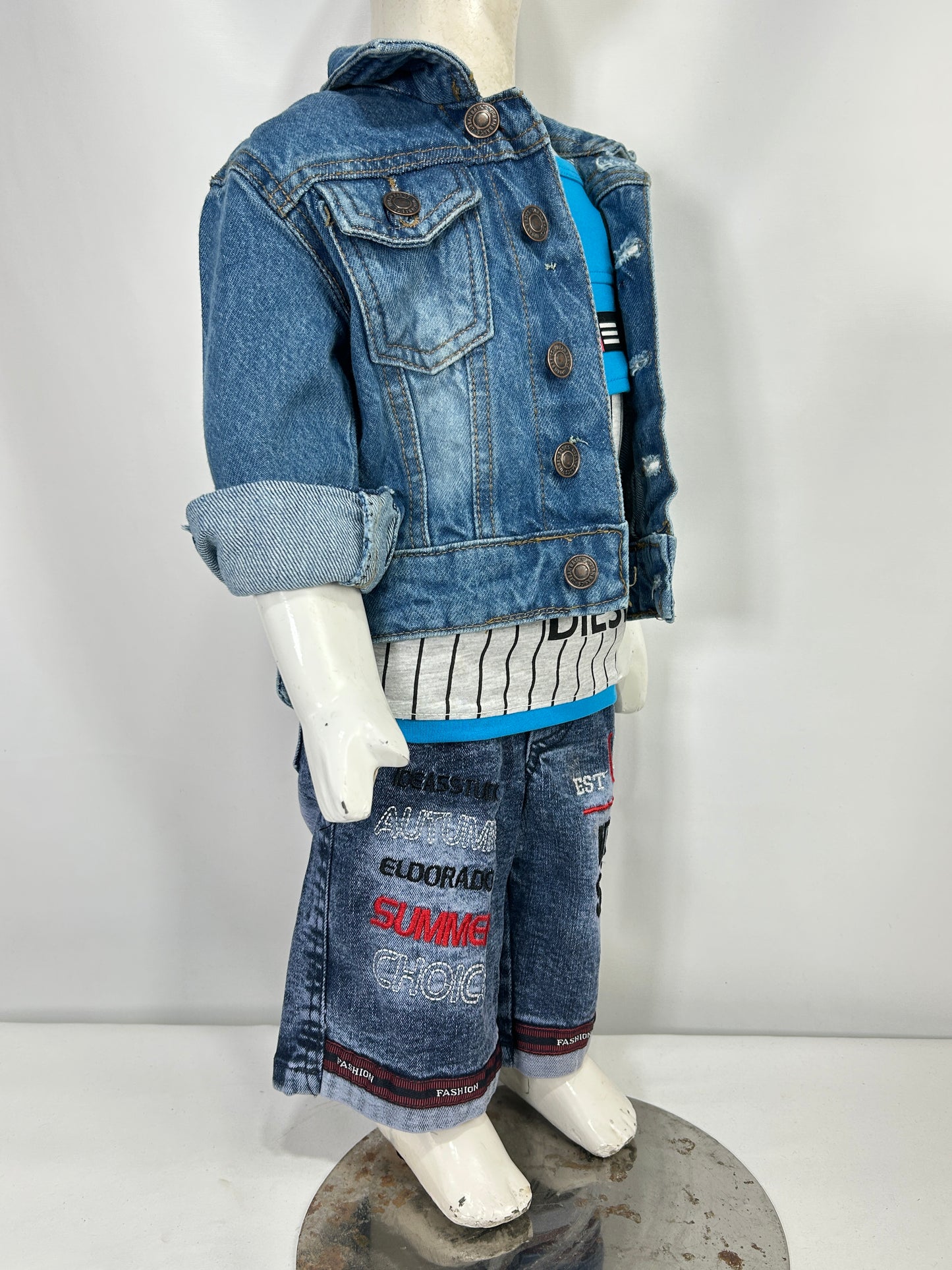 6Mth - 8Yrs Blue Denim Jacket For Kids KJ33