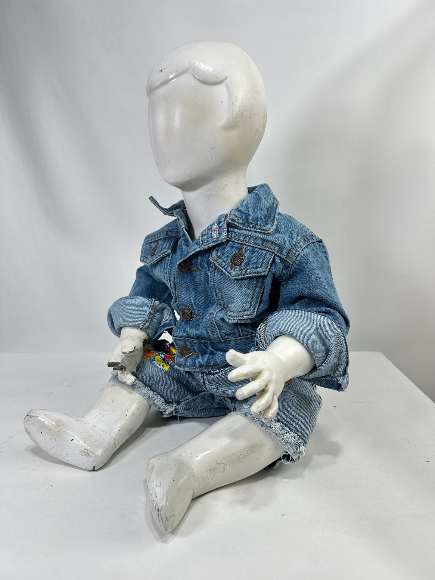 6Mth - 8Yrs Mid Blue Denim Jacket For Kids KJ32