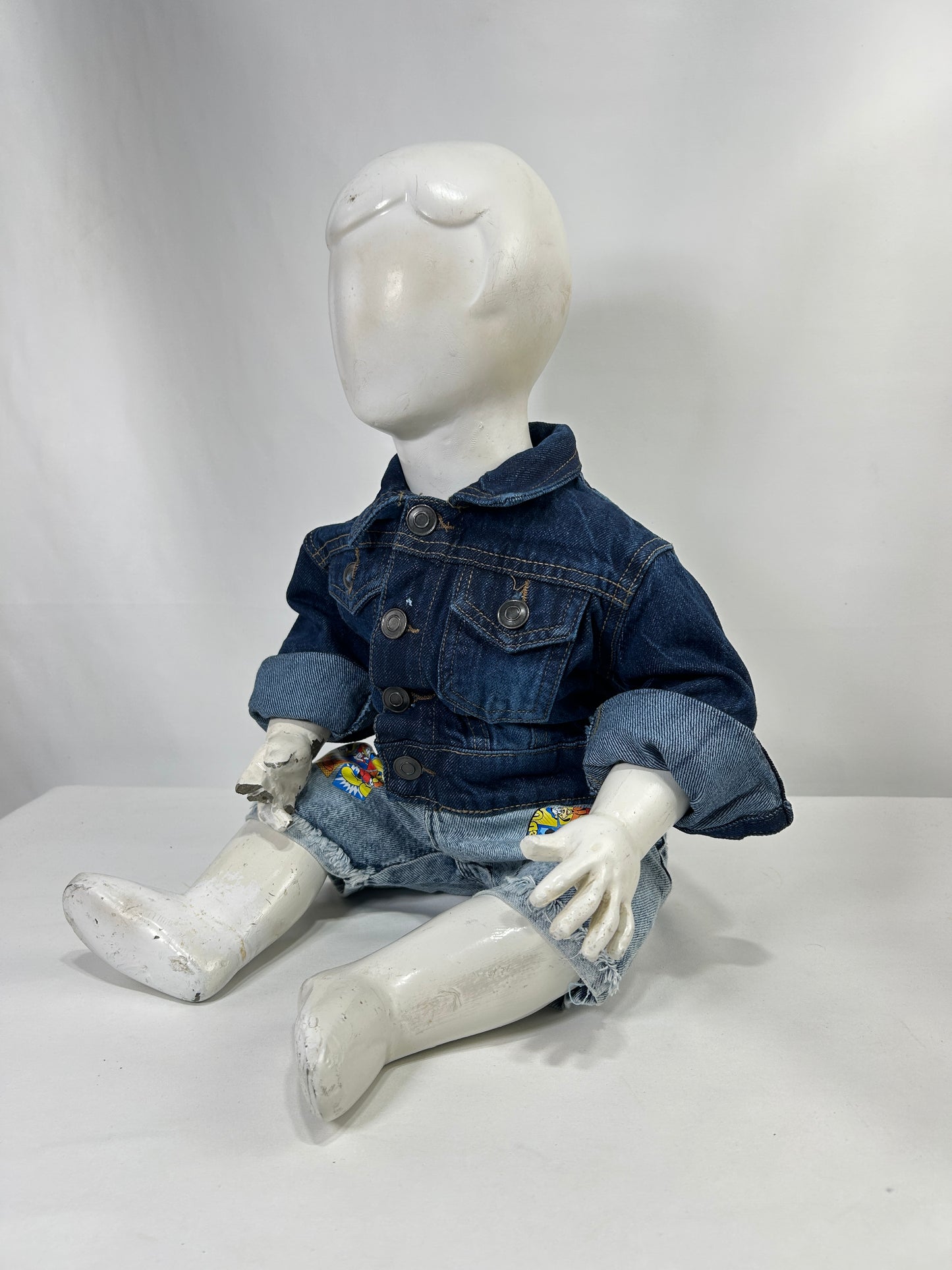 6Mth - 8Yrs Dark Blue Denim Jacket For Kids KJ31