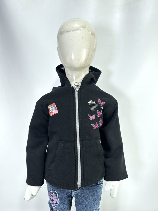 2.5Yr - 6Yrs Black Girls Upper/Zipper TB GZU05