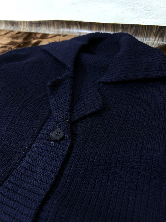 Navy Blue Full Sleeves Long Sweater For Women WSW06