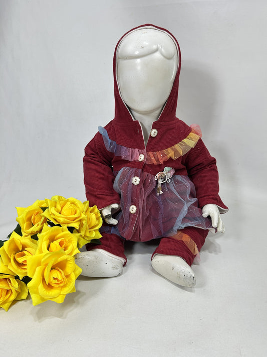 0Mth - 6Mth Maroon Baby Suit For Newborns BG NBS631