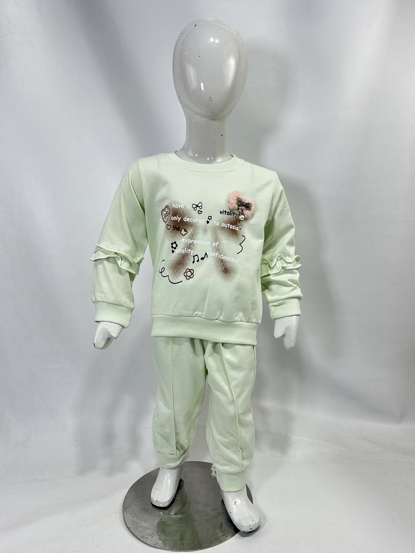 1Yr - 4Yrs Bow Green Suit For Girls BG GS297