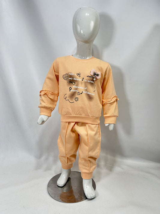 1Yr - 4Yrs Bow Peach Suit For Girls BG GS298
