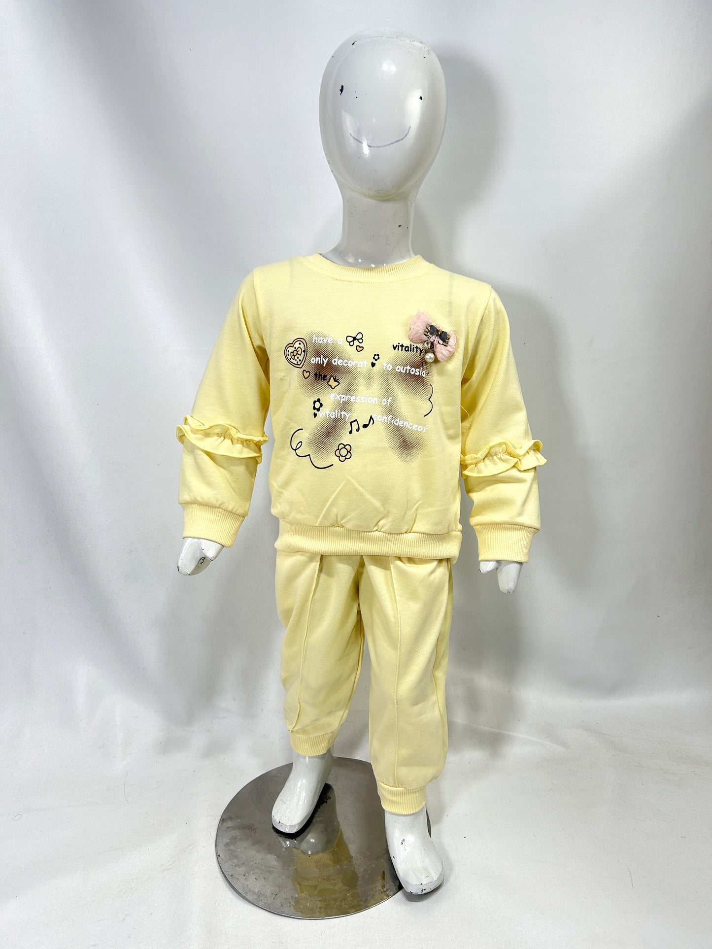 1Yr - 4Yrs Bow Yellow Suit For Girls BG GS299