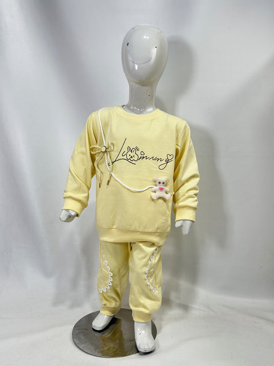 1Yr - 4Yrs Ted Yellow Suit For Girls BG GS300