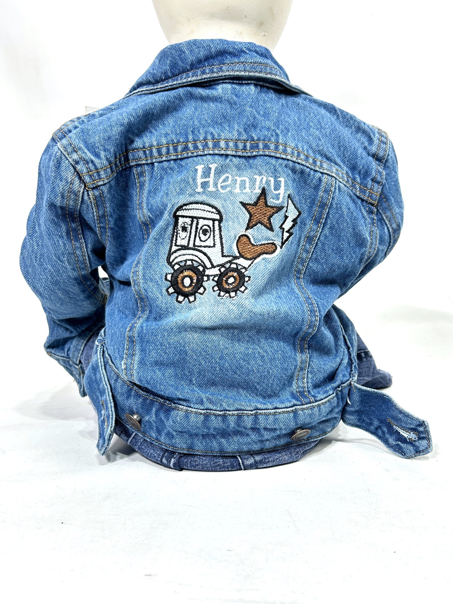 6Mth - 8Yrs Mid Blue Denim Jacket For Kids KJ32