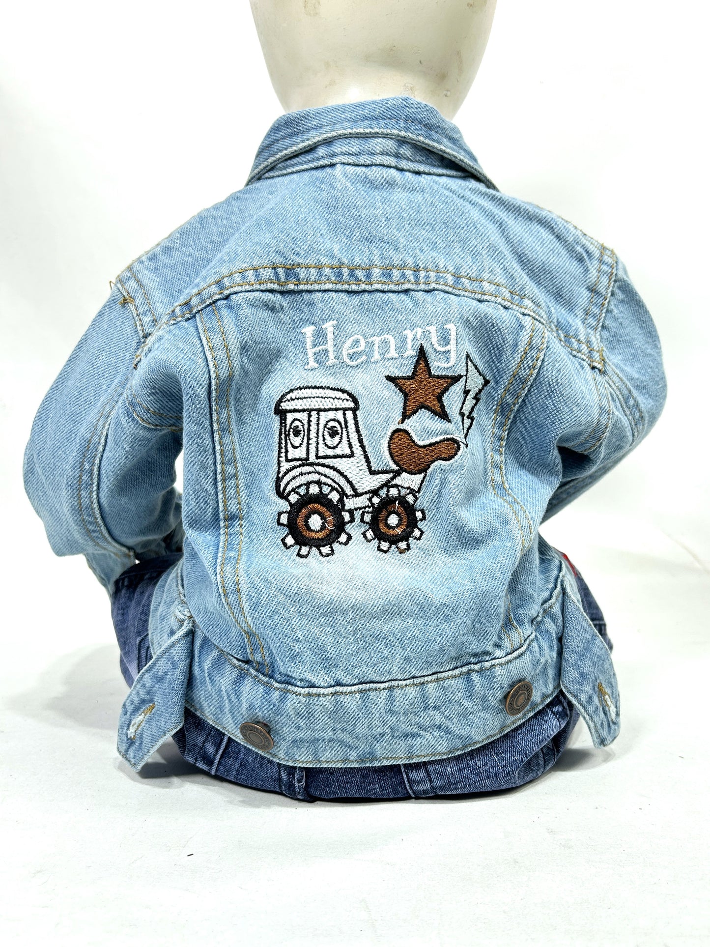 6Mth - 8Yrs Ice Blue Denim Jacket For Kids KJ34