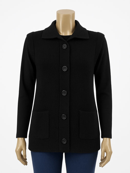 Max Black Sleeveless Sweater For Women WSW37