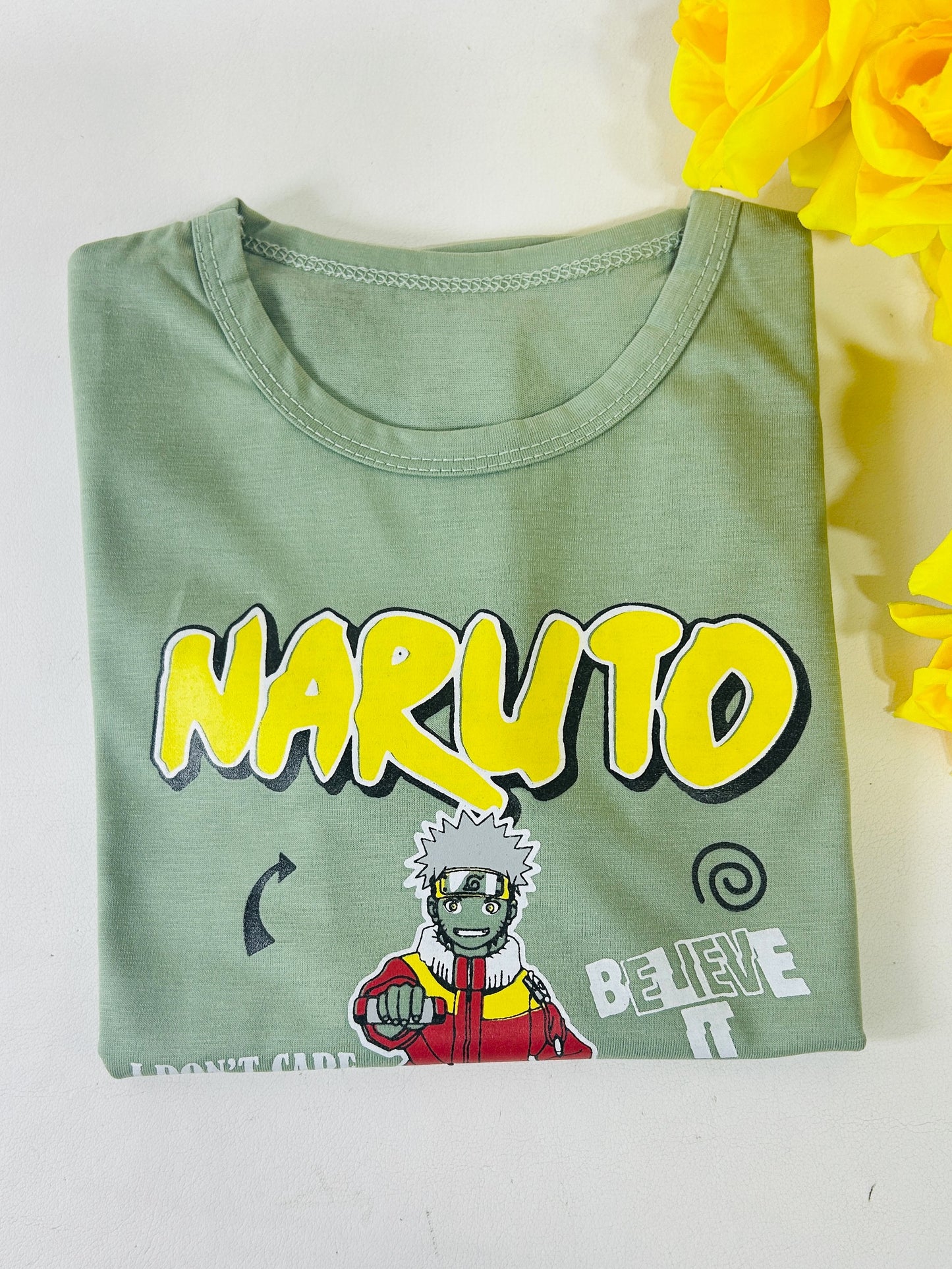 4Yrs - 8Yrs Narto Green Full Sleeve T-Shirt For Boys BTS119