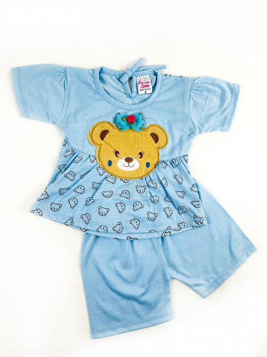 3Mth - 9Mth Blue Baby Suit For Newborns NBS538