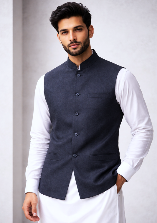Charcoal Waistcoat for Men MW03