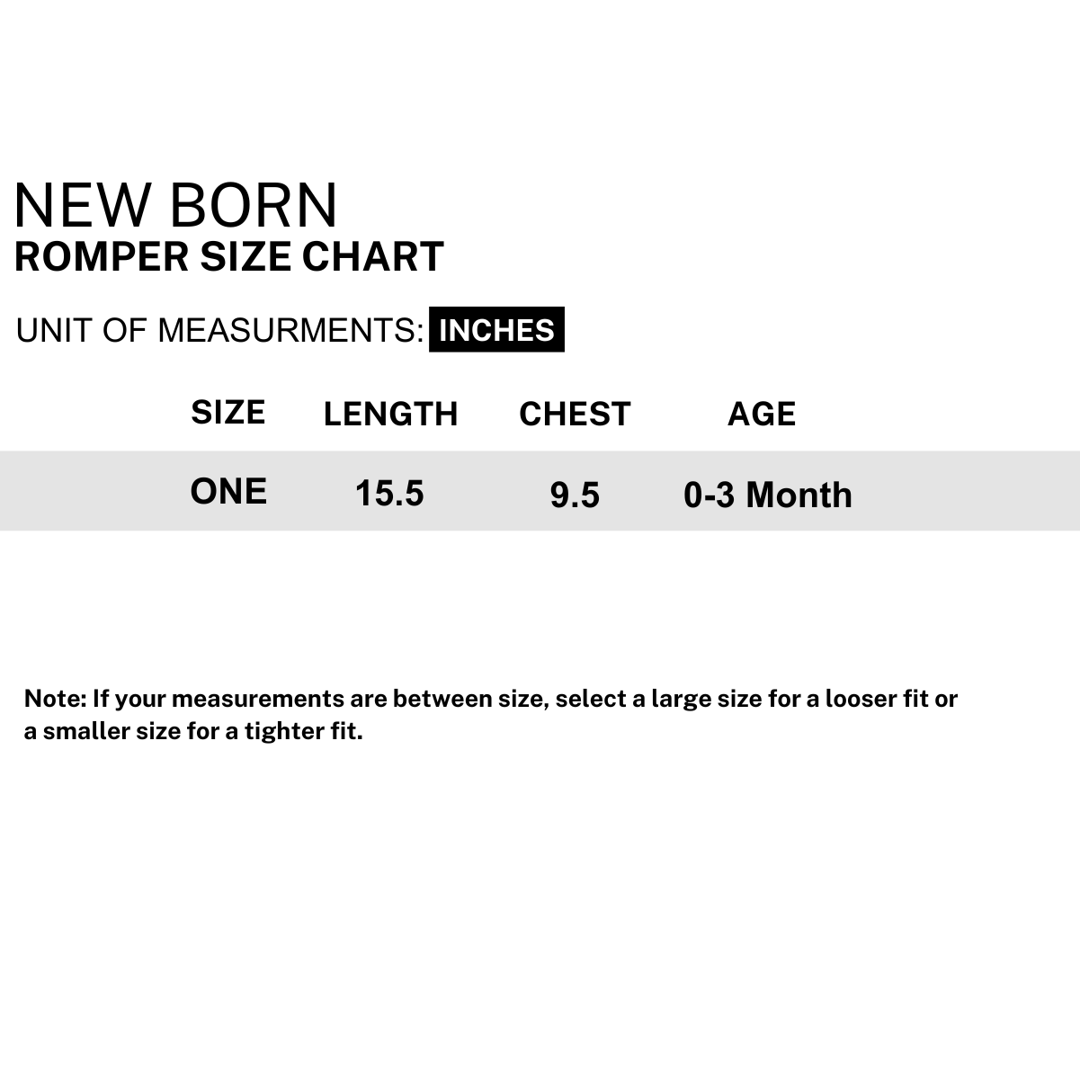 NBR16 HG Newborn Romper 0Mth - 3Mth Crown Black