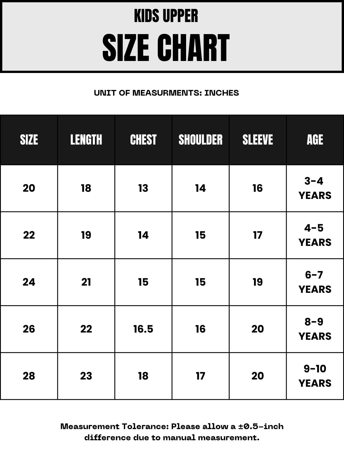 3Yrs - 10Yrs Red Upper For Kids KSW37
