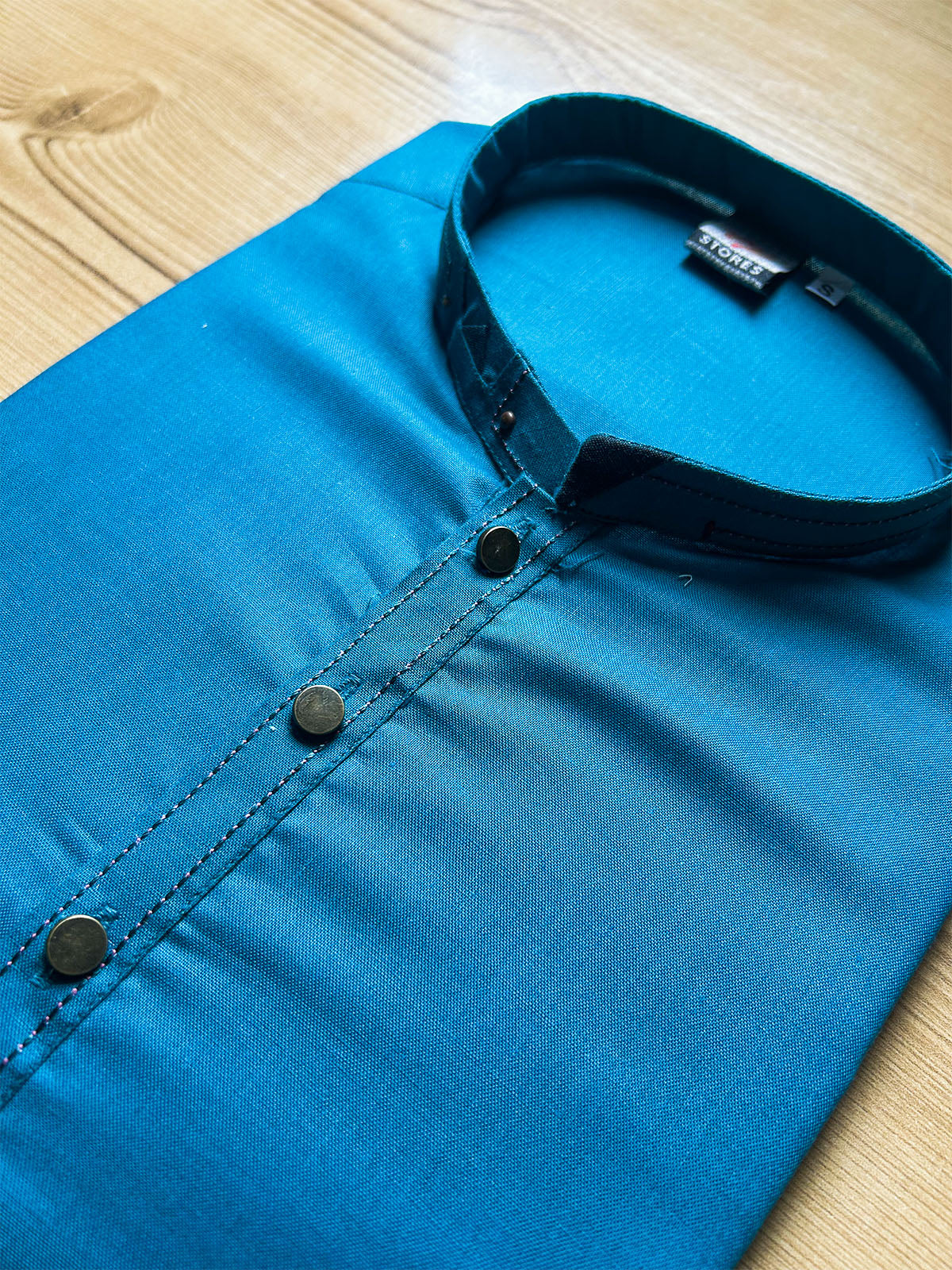Plain Sherwani Collar Kurta for Men MK52