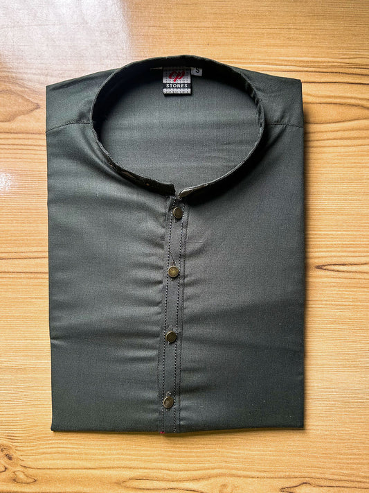 Plain Sherwani Collar Kurta for Men MK54