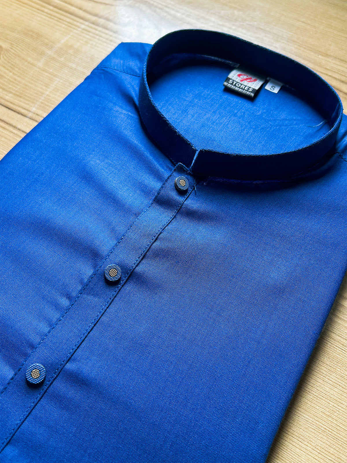 Plain Sherwani Collar Kurta for Men MK55