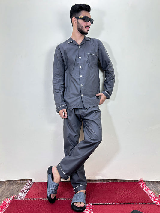 Dark Grey Night Suit For Men MNS20