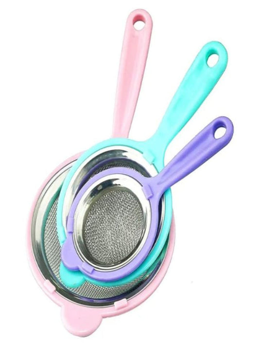 Multicolor Pack of 3 Tea Strainer Set