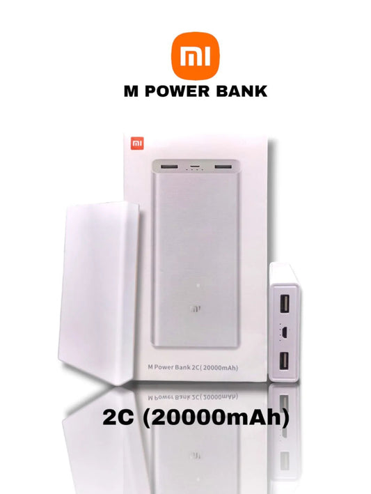 White Power Bank for Emergency Use with 2 USB Output Ports MA34