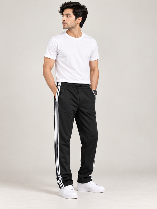 Black 3-Stripe Trouser For Men MT251