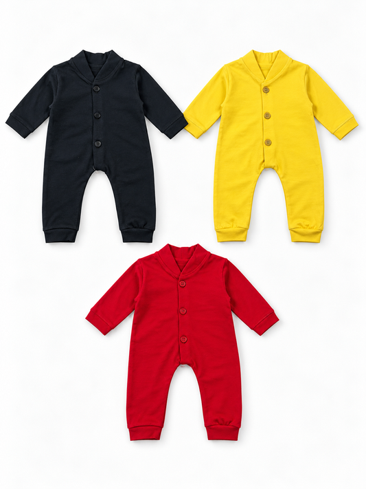 0Mth - 3Mth Pack of 3 Body Suit Romper For Newborn NBR204