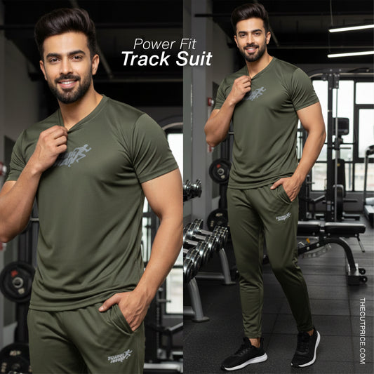 Olive Green Running Man Track Suit for Men HG MTRS49